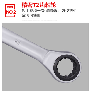 东工专业级棘轮两用扳手套装开口两用帆布袋汽修开口梅花五金工具