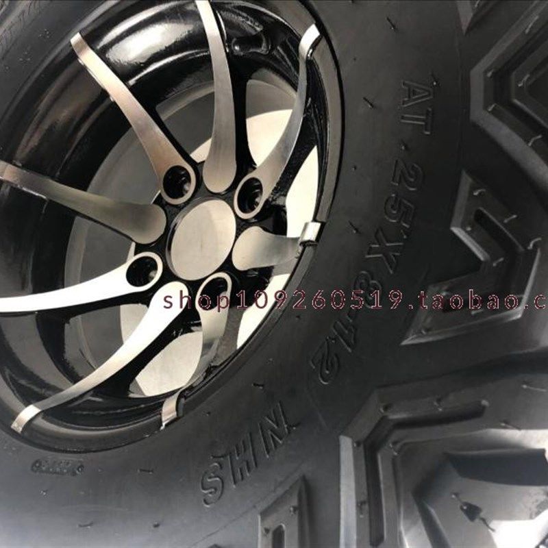 四轮卡丁车沙滩车配件25X10-12 25X8-12寸A字花越野轮胎铝轮毂