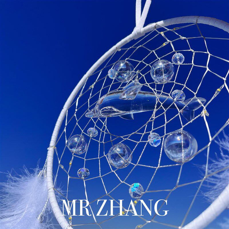 MR ZHANG捕梦网夜灯海洋灯饰海豚挂饰夏天梦幻生日礼物少女房间