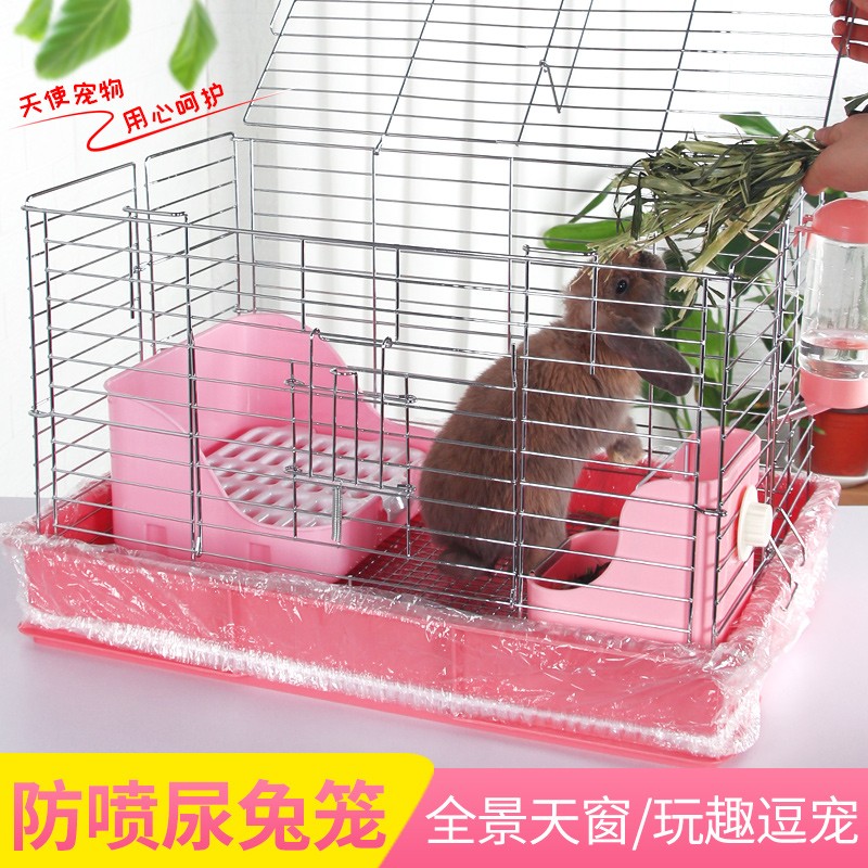 兔笼子兔子笼荷兰猪松鼠笼豚鼠笼兔窝兔笼子特大号家用电镀宠物笼