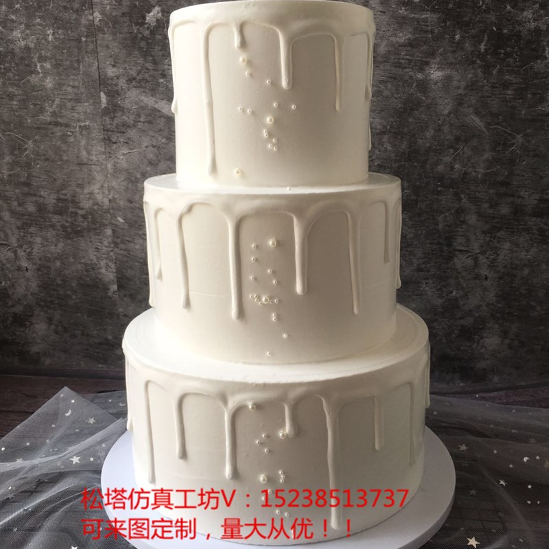 仿真蛋糕模型2020新款三层假蛋糕裸胚影楼拍摄道具DIY模具摆件