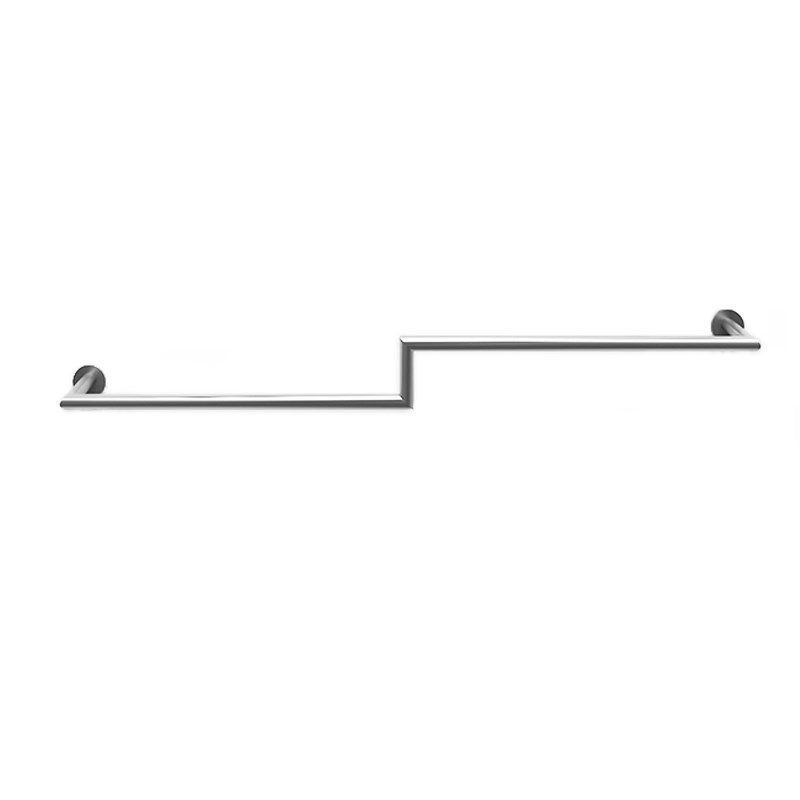 不锈钢拉丝银色挂衣杆服装店上墙展示架壁挂式女装店衣服架子正挂