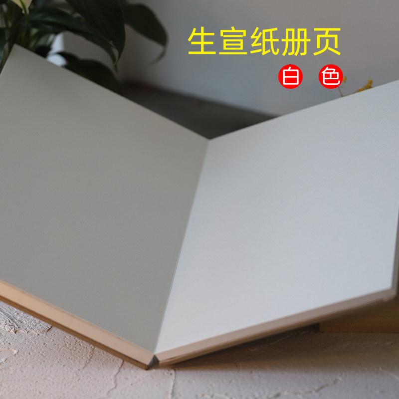 徽轩 宣纸册页空白卡纸宣纸册页折页书法国画用画宣纸本麻纸仿古