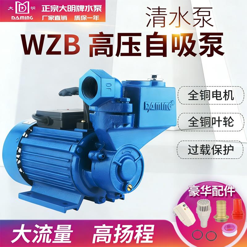 正宗大明牌自吸泵家用管道增压泵循环泵自来水热水器增压泵抽水泵