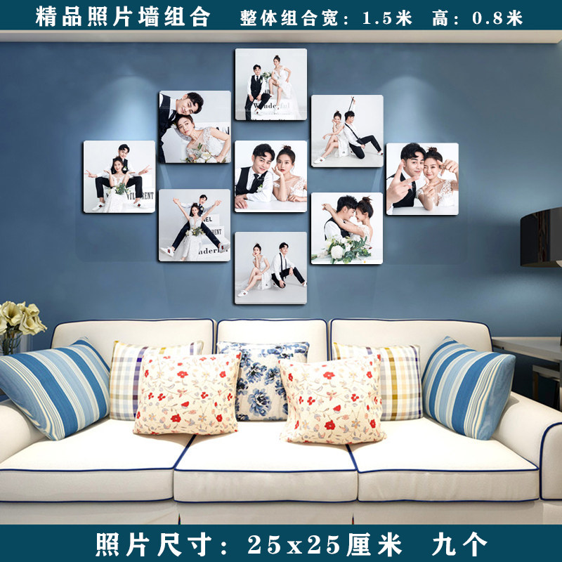 大韩烤瓷水晶摆台来图定制相片洗照片做成相框创意摆件挂墙免打孔