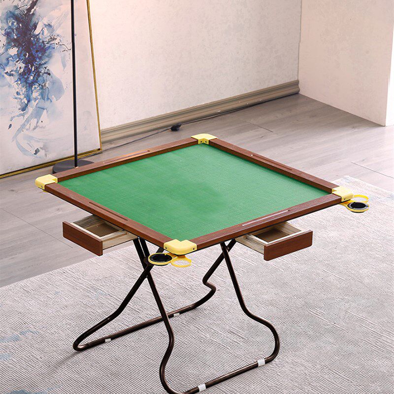 包邮家用折叠实木麻将桌多功能棋牌桌两用餐桌象棋桌手动麻将台