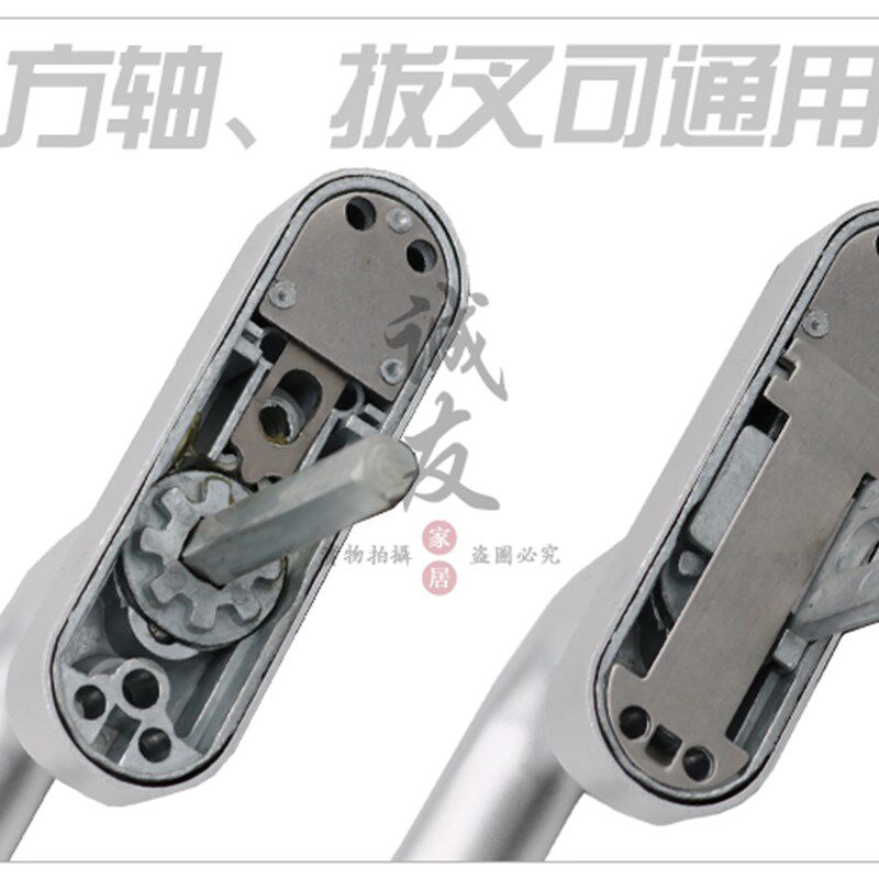 断桥铝合金窗户把手金刚网纱窗执手带钥匙平开窗儿童安全带锁拉手