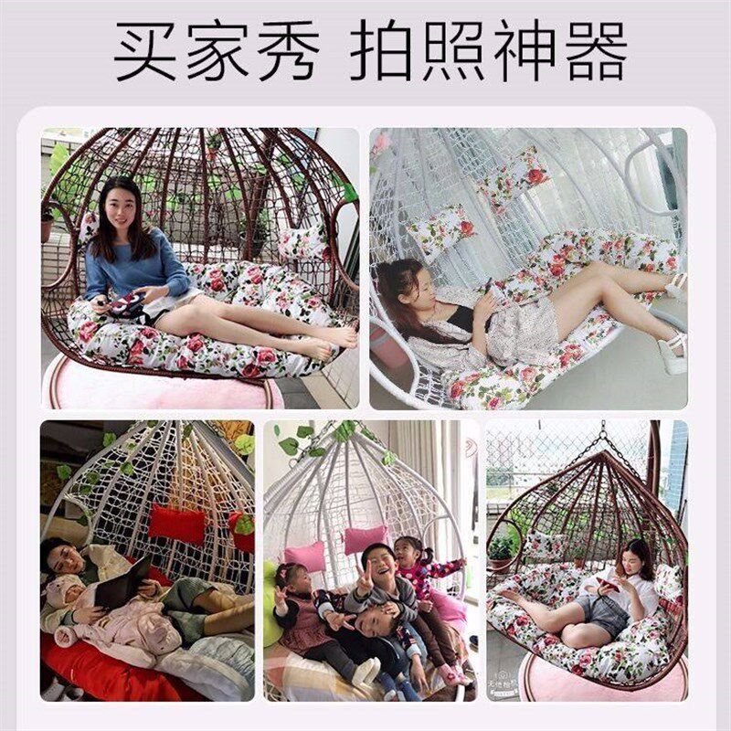 升级版吊篮藤椅吊床室内家用双人摇椅阳台吊兰鸟巢摇篮椅秋千吊椅