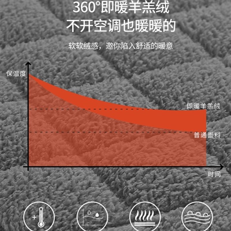 羊羔绒床垫软垫家用宿舍榻榻米垫子冬季海绵垫被褥铺底可折叠定制