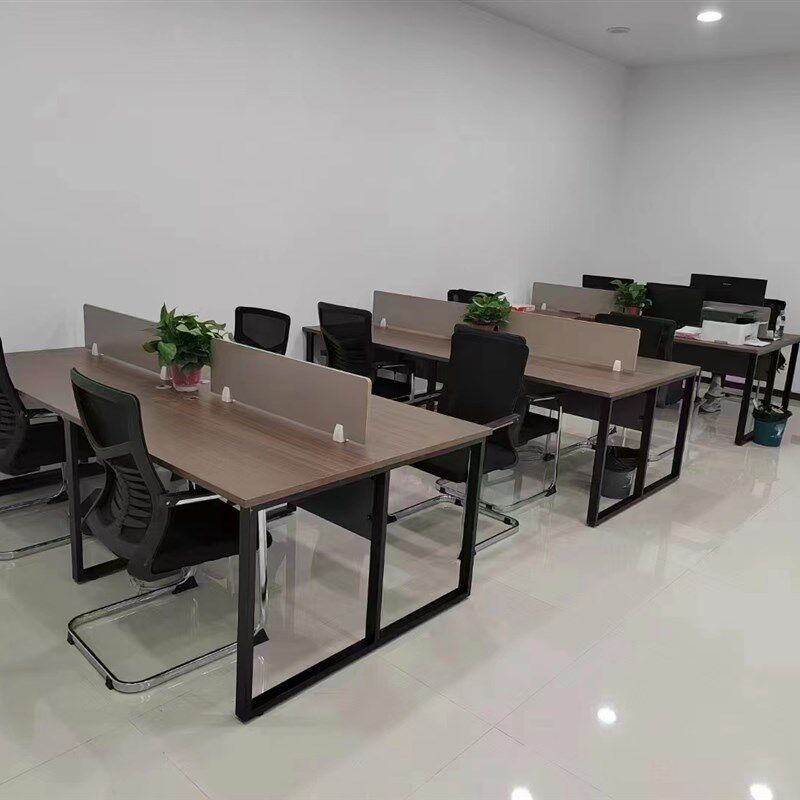 郑州办公桌职员四人位办公室桌椅组合电脑双人工位员工现代简约桌
