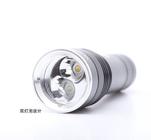 白光黄光可切换专业潜水手电筒手电26650水下100米超亮强光远防水