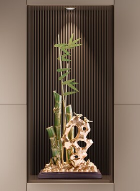 节节高升竹子入门玄关摆件高级感小众客厅装饰工艺品乔迁新居礼品
