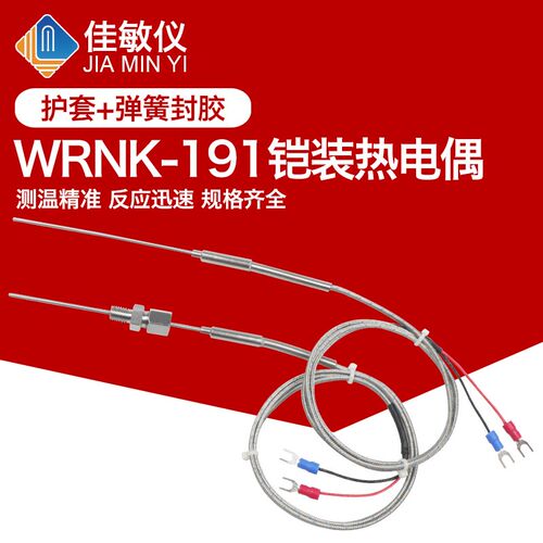 K型热电偶电热偶WRNK-191铠装温度传感器可弯曲探头Pt100/E/J/T