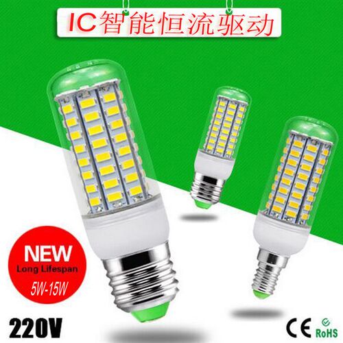 led玉米灯e14小螺口家用7瓦9瓦12瓦24vled灯泡筒灯船用灯泡节能灯