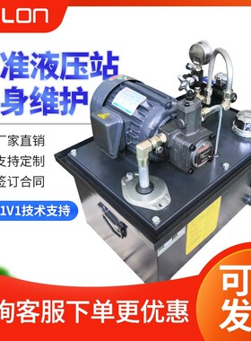 液压站小型液压系统总成气动液压泵站配件大全油压站40L-2HP-VP20