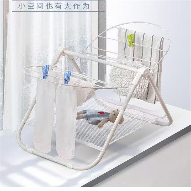 飘窗专用晾衣架迷你晒架落地折叠毛巾台婴儿服架阳台晾晒架晒被架