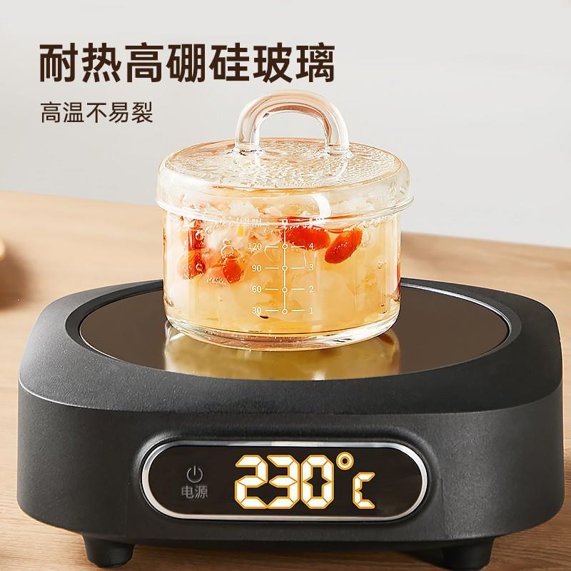 蒸蛋碗家用炖盅高硼硅玻璃炖燕窝婴儿辅食耐热蒸碗带盖子宝宝餐具