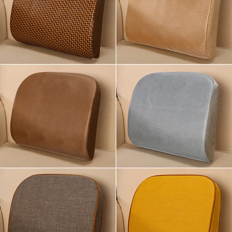 新中式靠垫抱枕记忆棉护腰红木沙发腰枕腰靠办公室茶室靠背垫枕头