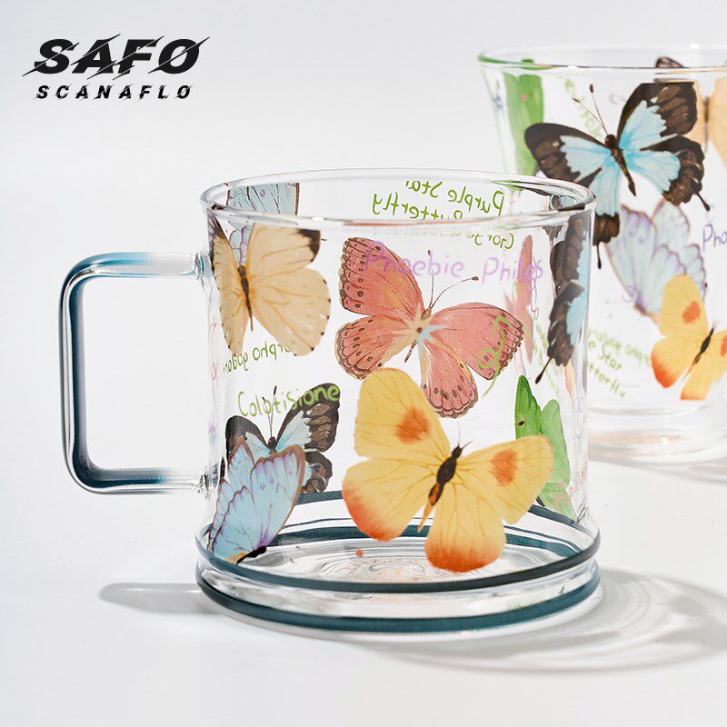 SAFO水杯高硼硅玻璃杯女家用耐高温新款2024高颜值杯子创意礼物