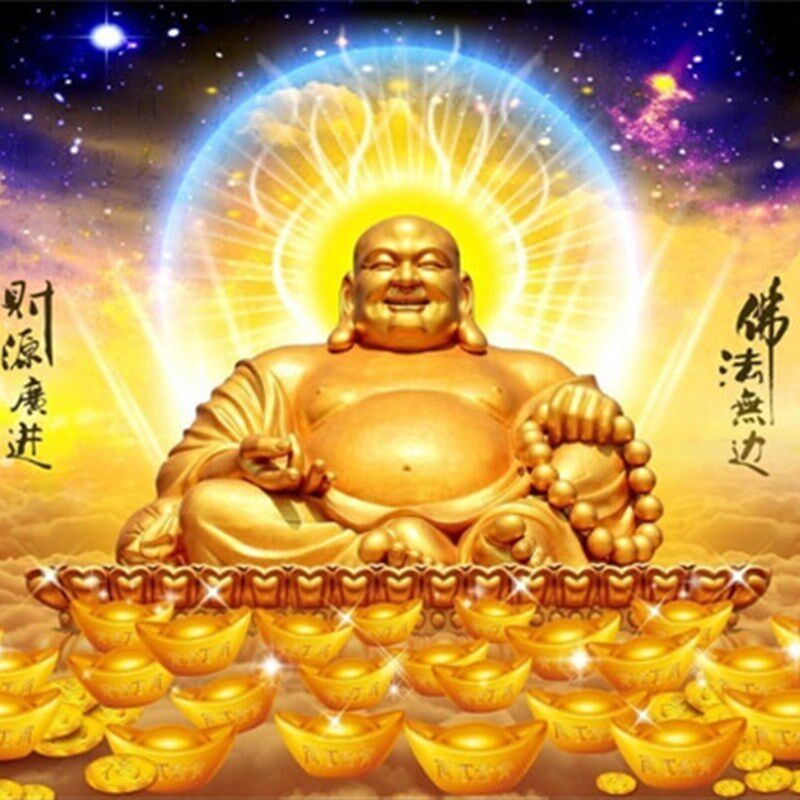 8D大气关公壁纸金色发财树电视背景墙纸大厅办公室招财进宝3d壁画
