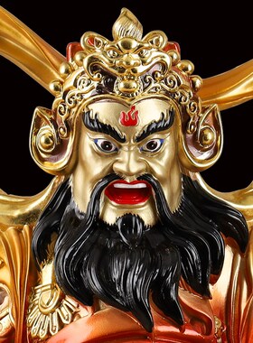 武财神赵公明神像家用供奉摆件骑虎赵元帅店铺树脂办公室财神爷像