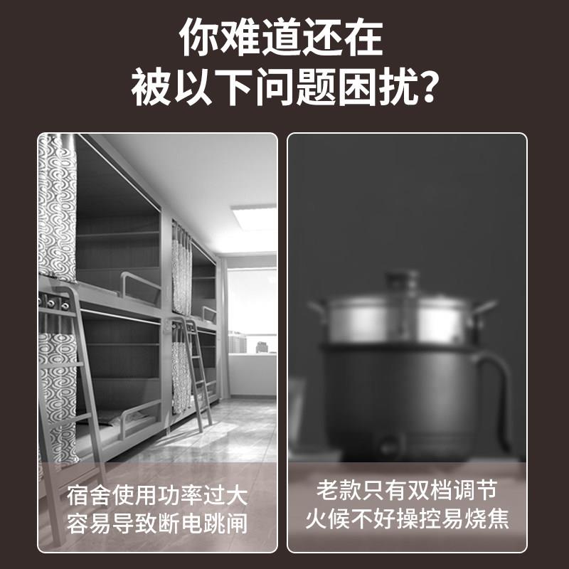 小浣熊宿舍小功率电煮锅小型迷你煮面锅多功能家用小锅学生小电锅