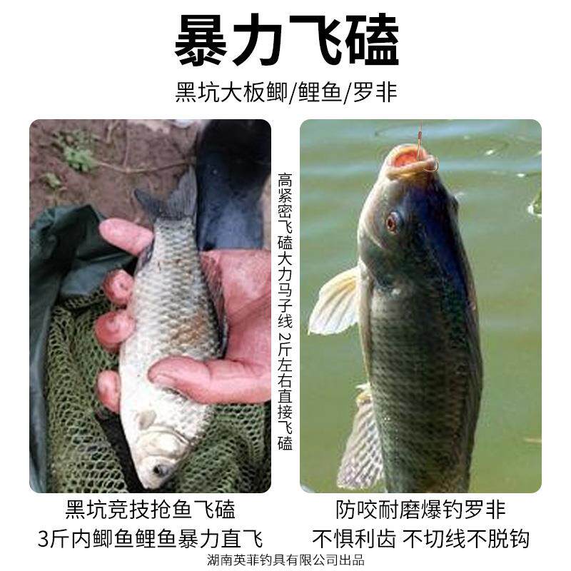大力马子线双钩pe线绑好成品金袖伊势尼新关东碳芯飞磕大马力鱼钩