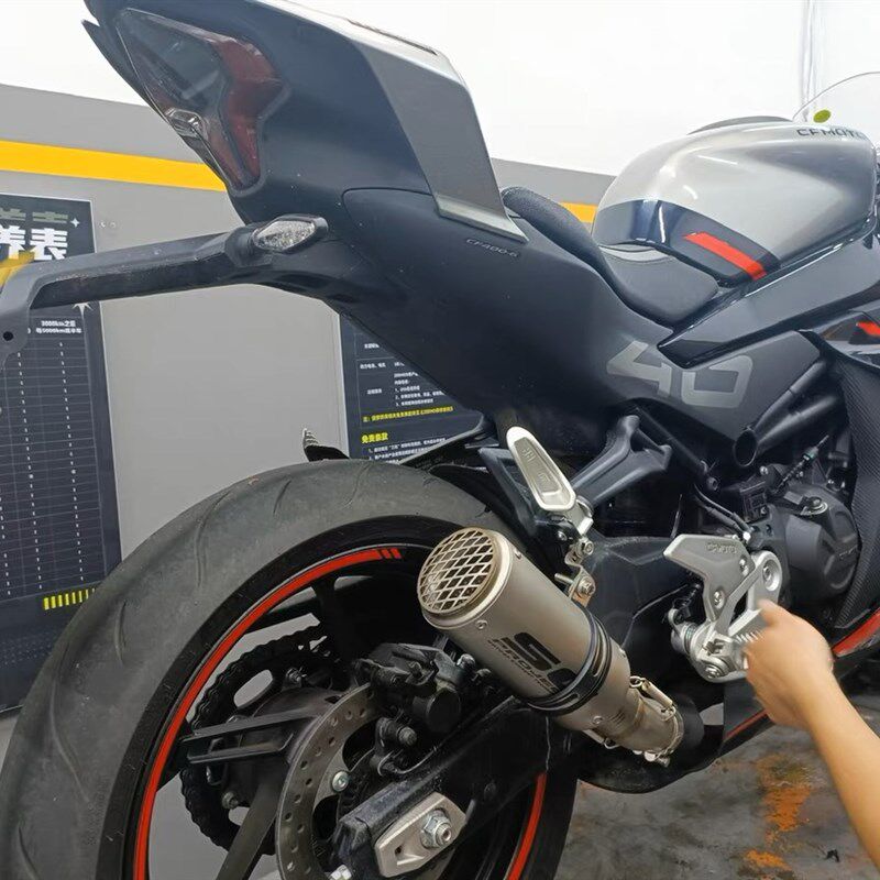适用于摩托车春风450SR/MT改装排气管450mt碳纤维尾段烟筒