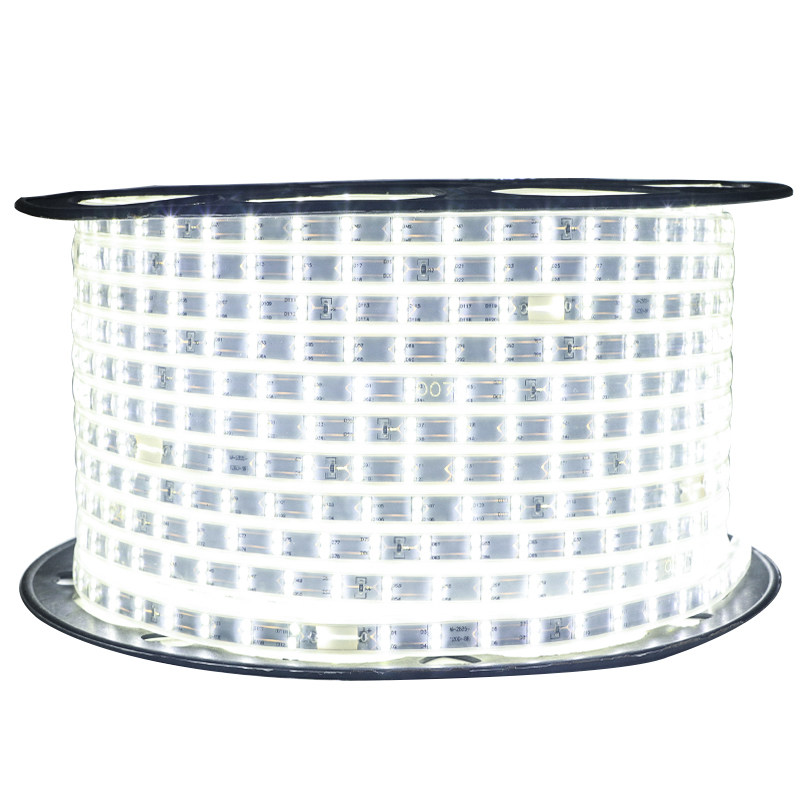 led灯带220V超亮工程户外防水工地矿井养殖双排白光暖光低压24v36