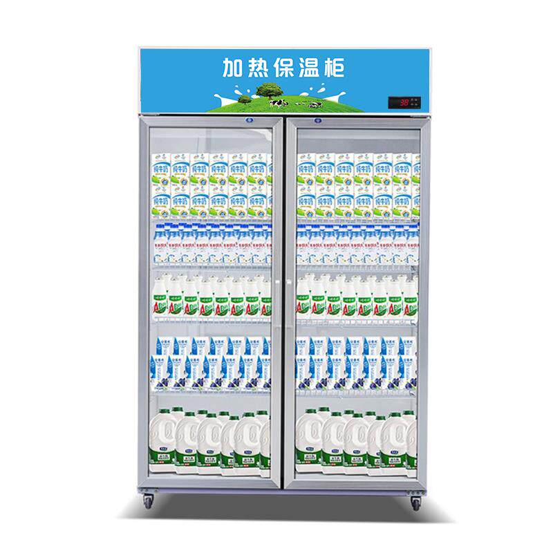 保温柜商用展示柜加热盒快餐牛奶饮料加热柜冷热一体柜食品加热箱