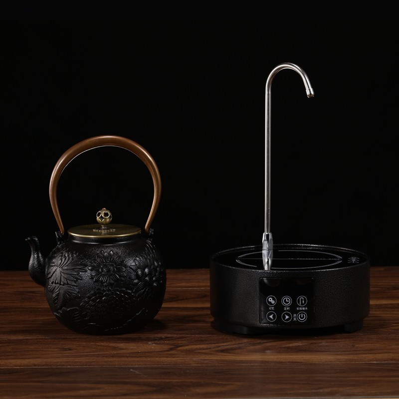 JKV铁壶煮茶炉电陶炉煮茶器泡茶壶铸铁壶煮茶烧水壶泡茶煮水专用