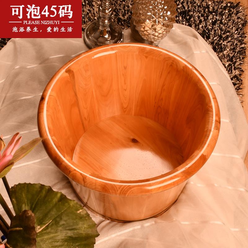 香柏木双人泡脚木桶家用洗脚桶大脚木桶商用足疗足浴木桶洗脚木盆