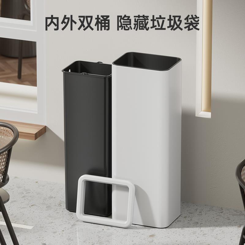 极窄垃圾桶超薄厨房大号大容量无盖高颜值商用卫生间夹缝高垃圾筒