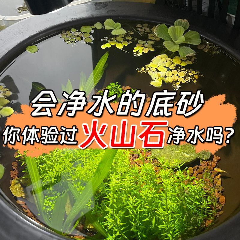 古法养鱼火山石溪流石造景鱼缸底砂套餐材料水草装饰沙子铺底颗粒