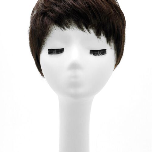 假发女短发真发中老年妈妈女士短卷发真人发丝递针全头套式假发套