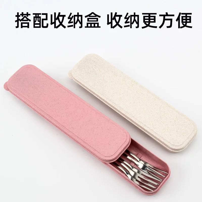 304不锈钢水果叉天鹅座套装可爱欧式蛋糕签家用儿童果插水果叉子