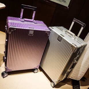 直角拉丝防刮铝框拉杆箱20旅行箱24行李箱28寸密码箱万向轮托运箱