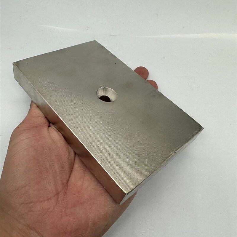 强磁150x100x25mm带孔钕铁硼强力磁铁磁钢强磁长方型150*100*25mm