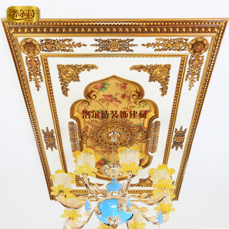 欧式灯池灯盘装饰客厅天花板吊顶造型线条 pvc吊顶石膏灯盘长方形