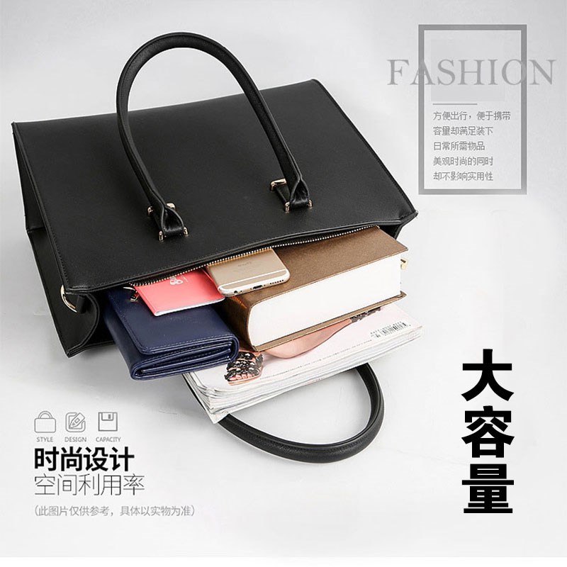 女士款a4文件手提公文包通勤商务大容量可放14寸笔记本电脑袋托特图片