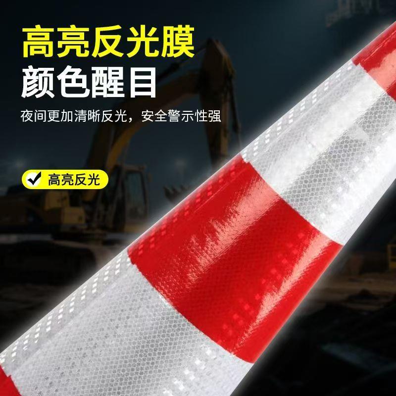 广东加重70cm橡胶路锥路障锥90cm雪糕筒桶隔离墩道路施工锥形反光
