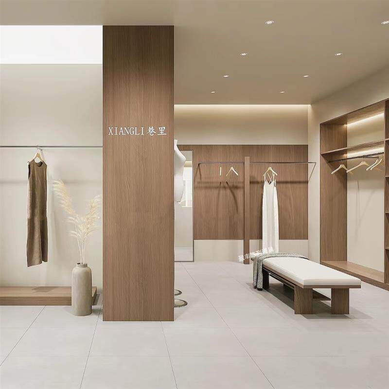 女装货架服装店展示架上墙壁挂衣服装展示架