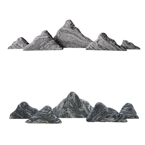 雪浪石泰山石切片组合大型景观石头户外庭院枯山水造景假山室内