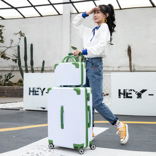 2021新款铝框拉杆箱静音万向轮密码行李箱铝合金登机箱学生旅行箱