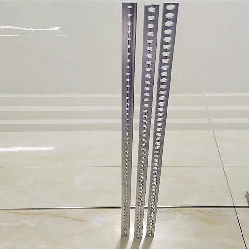 铝合金多孔管夹长条管卡管路卡子多眼铝条铝排连孔管座一米固定夹