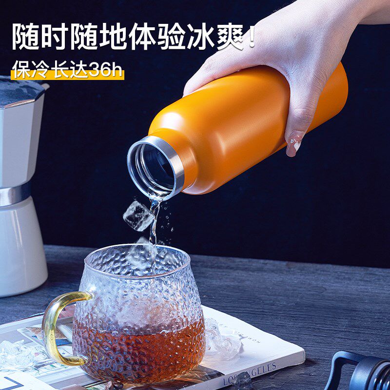 保冰杯304不锈钢保冷杯大容量男生随行两用车载运动户外便携水壶
