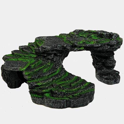 乌龟缸爬台鱼缸躲避屋饲养石头爬梯躲避屋高水位晒台躲乌龟藏身洞