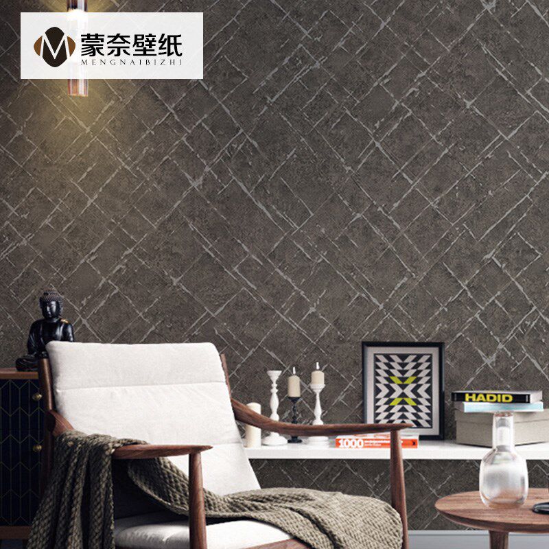 现代简约素色斑驳裂纹水泥灰墙纸北欧客厅卧室背景壁纸磨砂非自粘