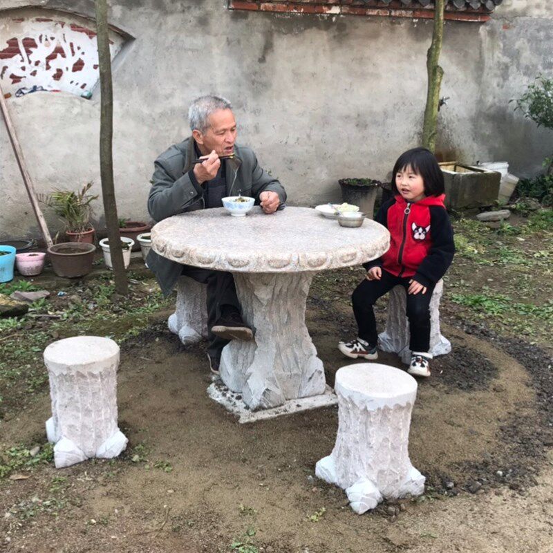 石桌石凳花岗岩大理石头雕刻庭院家花园户外阳台室外茶台新品摆件
