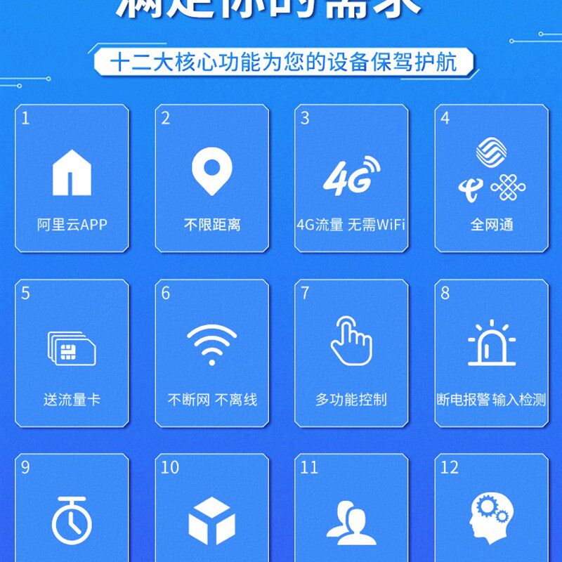 4g4路遥控器开关手机远程智能控制开关开关模块家装照明语音声控